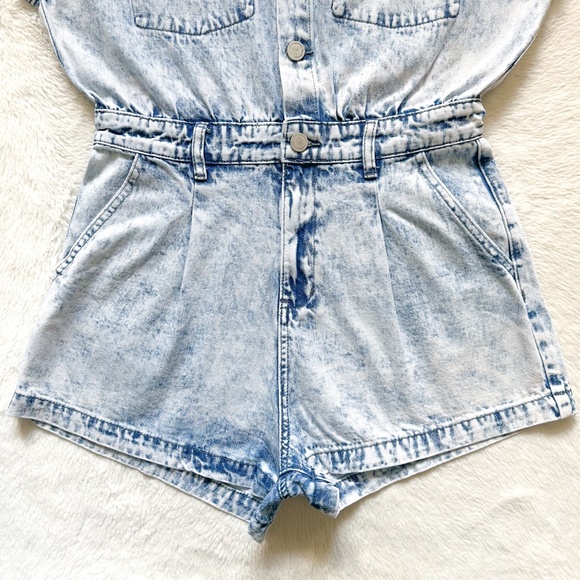 BLANKNYC Head Backstage Acid Wash Denim Romper Jumpsuit - Picture 7 of 15